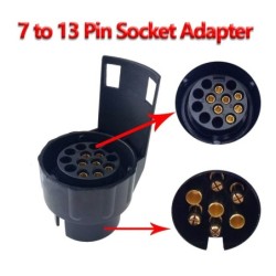 Adapter gniazda 7 do 13 pinów - złącze okablowania przyczepy - wodoodporne - 12VDiagnoza
