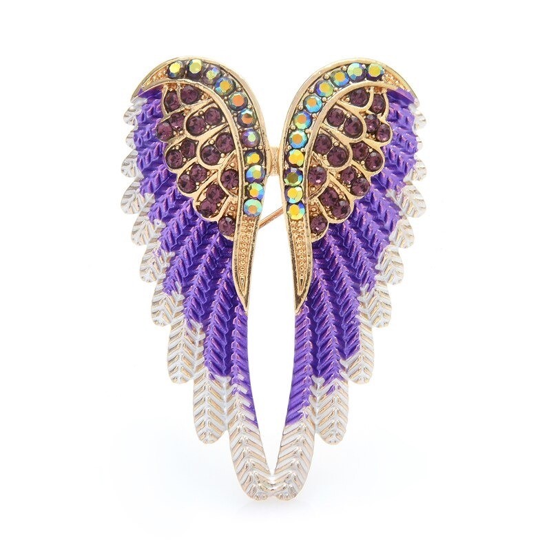 Crystal angel wings broochBrooches