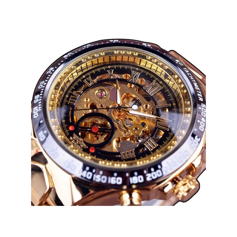 Mechanical sport watch - skeleton dial design - stainless steelWatches