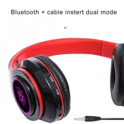 B39 - LED - słuchawki bezprzewodowe Bluetooth - zestaw słuchawkowy z mikrofonemSłuchawki