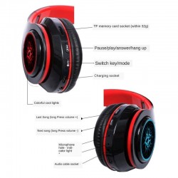 B39 - LED - słuchawki bezprzewodowe Bluetooth - zestaw słuchawkowy z mikrofonemSłuchawki