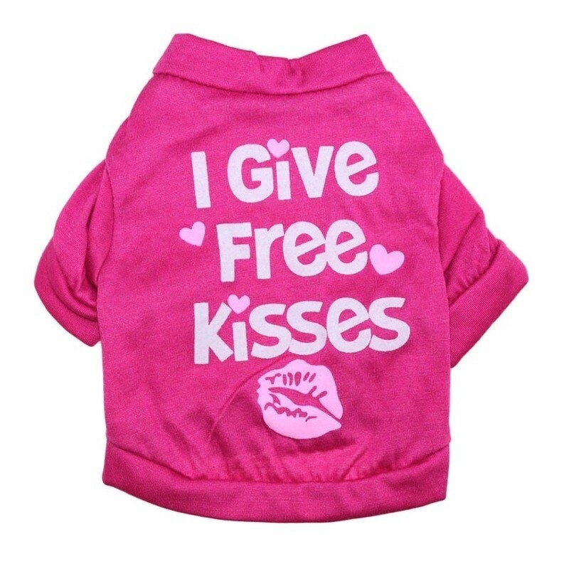 "I give free kisses" - koszulka dla psów / kotówUbrania & Buty