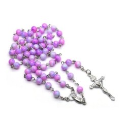 Purple beads rosaryNecklaces