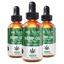 2000 mg MO TULIP - organiczny olej z nasion ziół - łagodzenie bólu - stres - niepokój - olejek do masażuMasaż