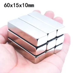 N35 - magnes neodymowy - mocny blok - 60 * 15 * 10 mm - 5 sztukN35
