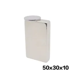 N35 - magnes neodymowy - mocny blok - 50 * 30 * 10 mm - 1 sztukaN35