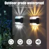 Solarny kinkiet ogrodowy - światło góra / dół - LED - wodoodpornyOświetlenia słonecznego
