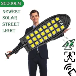 20000LM - super jasne oświetlenie uliczne - naświetlacz solarny - czujnik ruchu - pilot - LED - wodoodpornyReflektory