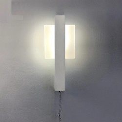 Nowoczesna lampa ścienna LED - z włącznikiem - okrągła - kwadratowa - 6WKinkiety
