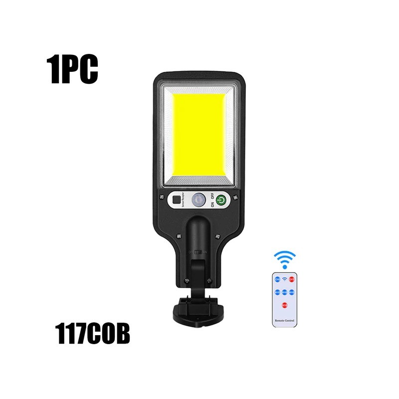 Solarna latarnia uliczna - czujnik ruchu - pilot - wodoodporność IP65 - LED - COBUlica