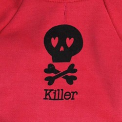 Ciepła bluza z kapturem - dla psów / kotów - z nadrukiem czaszki - napis KILLERKoty
