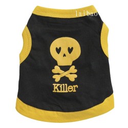 Decorative vest - for dogs / cats - skull printed - KILLER letteringCats