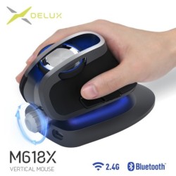 Delux - M618X - bezprzewodowa mysz pionowa - regulowany kąt - BluetoothMyszki