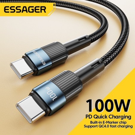 Essager - USB type C To USB C - quick charging cable - 60W - 100WCables