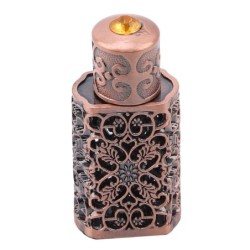 Retro metalowa butelka na perfumy - z kryształem - styl arabski - 3mlPerfumy