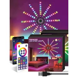 Fajerwerki - taśma LED - Bluetooth - WiFi - LED - sterowanie z aplikacji - synchronizacja muzyki / dźwiękuOświetlenie scenicz...