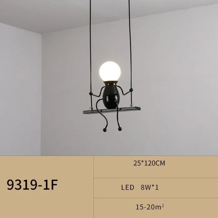 Modern ceiling lamp - sitting iron dollsCeiling lights