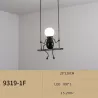 Modern ceiling lamp - sitting iron dollsCeiling lights