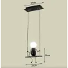Modern ceiling lamp - sitting iron dollsCeiling lights
