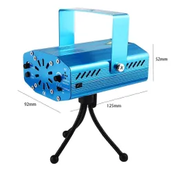 Mini laserowa lampa sceniczna - projektor - sterowanie głosem - stroboskop samobieżnyOświetlenie sceniczne i eventowe