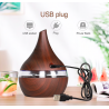 Ultradźwiękowy nawilżacz powietrza - dyfuzor olejków eterycznych - LED - USB - 300mlNawilżacze Powietrza