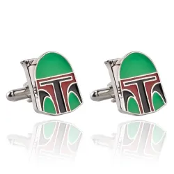 Green helmet shaped cufflinksCufflinks