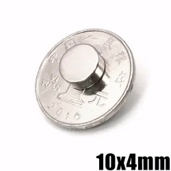 N35 - magnes neodymowy - mocna okrągła tarcza - 10mm * 4mmN35