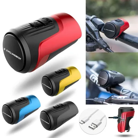 Klakson rowerowy - ładowany przez USB - alarm antykradzieżowyRower