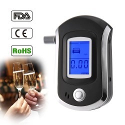 Profesjonalny alkomat cyfrowy - tester alkoholu w wydychanym powietrzu - LCD - z 5 ustnikamiPrzyrządy pomiarowe