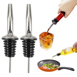 Stainless steel spout - pourer - dispenser - stopper - for wine / vinegar / oil bottleBar supply