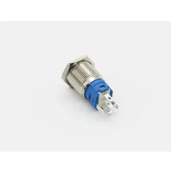 Przełącznik przyciskowy metalowy - samoreset - LED - 16mmPrzełączniki