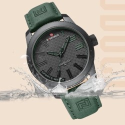 NAVIFORCE - military sports watch - Quartz - waterproof - leather strap - brownWatches