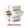 N35 - neodymium magnet - strong disc - 10 mm * 0.5 mm - 100 piecesN35