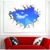 3D blue sky - wall / ceiling sticker - 50 * 70 cmWall stickers
