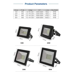 LED floodlight - outdoor work light - waterproof - 20W - 30W - 50W - 220VFloodlights