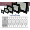 Naświetlacz LED - reflektor zewnętrzny - ultra cienki - wodoodporny - 220V / 110V - 10W - 20W - 30W - 50W - 100WReflektory