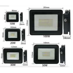 Naświetlacz LED - reflektor zewnętrzny - ultra cienki - wodoodporny - 220V / 110V - 10W - 20W - 30W - 50W - 100WReflektory