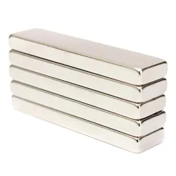 N52 - magnes neodymowy - super mocny prostokątny blok - 40mm * 10mm * 4mm - 5 sztukN52