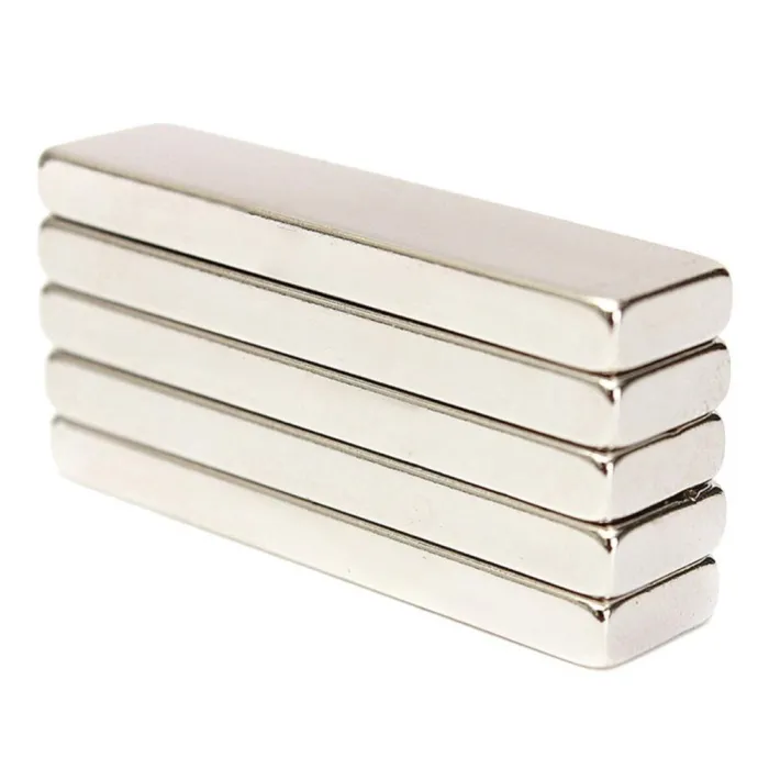 N52 - neodymium magnet - super strong rectangular block - 40mm * 10mm * 4mm - 5 piecesN52