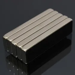 N52 - magnes neodymowy - super mocny prostokątny blok - 40mm * 10mm * 4mm - 5 sztukN52