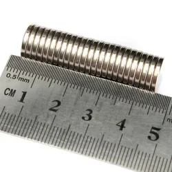 N52 - magnes neodymowy - super mocny okrągły krążek - 12mm * 2mm - 25 sztukN52