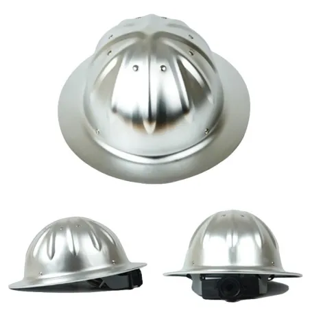 Hełm ochronny ze stopu aluminium - pełne rondo - bezpieczeństwo pracyBezpieczeństwo & ochrona