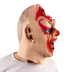 Halloweenowa maska na całą twarz - klaun z horroru do góry nogamiMaski