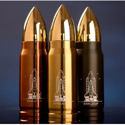 Insulated vacuum flask - drinking bottle - rocket / space shuttle - stainless steelThermos bottles