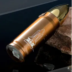 Insulated vacuum flask - drinking bottle - rocket / space shuttle - stainless steelThermos bottles