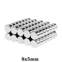 N35 - magnes neodymowy - mocny cylinder - 8 mm * 5 mmN35