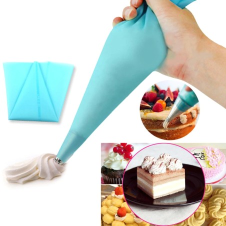 Silikonowy rękaw cukierniczy - wielokrotnego użytku - krem / ciasto / lukier - 30 cmPieczenie