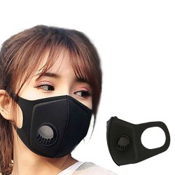 Gąbkowa maska na usta / twarz - z zaworem powietrza - przeciwpyłowa / przeciw zanieczyszczeniomMaski na usta