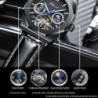 CHENXI - mechaniczny zegarek z tourbillonem - świecący - wodoodporny - skórzany pasekZegarki