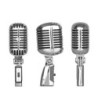 Vintage style microphone - dynamic vocal - with standMicrophones